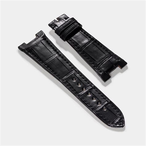 Premium Black Alligator Leather Watch Strap for Patek Philippe 